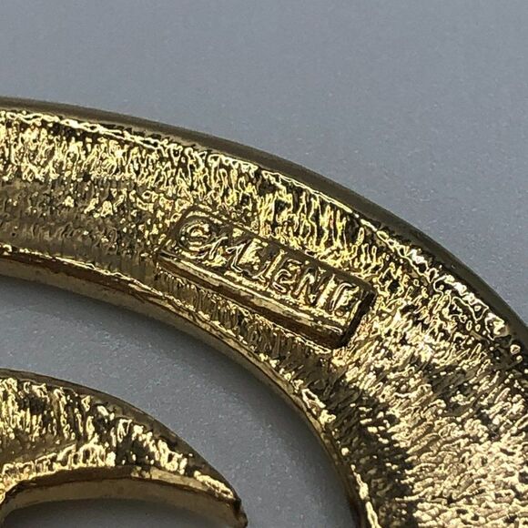 Vintage Treble Clef Music Note Brooch Pin Gold Tone Large M Jent - Picture 2 of 4